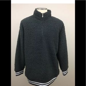 Boxercrafs charcoal varsity 1/4zip pullover Sz 2XL